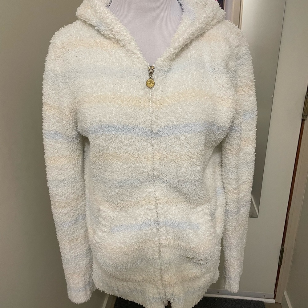 Cozy Cream Hooded Zip-Up Sweatshirt